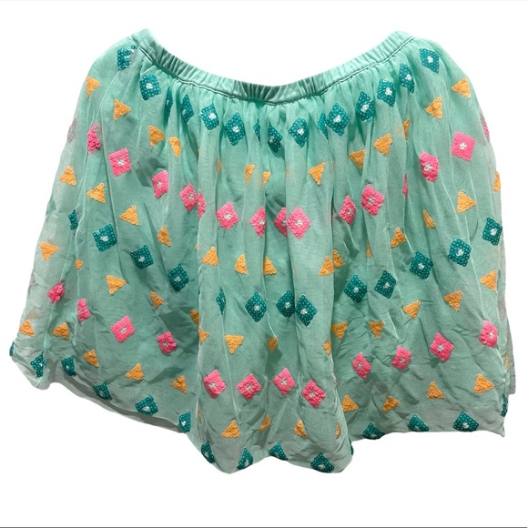 Cat & Jack Diamond Patterned Tulle Skirt Aqua Size XL (14-16) - Picture 6 of 6